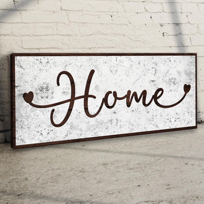 Home Canvas Wall Art - Heartfelt Typography Sign