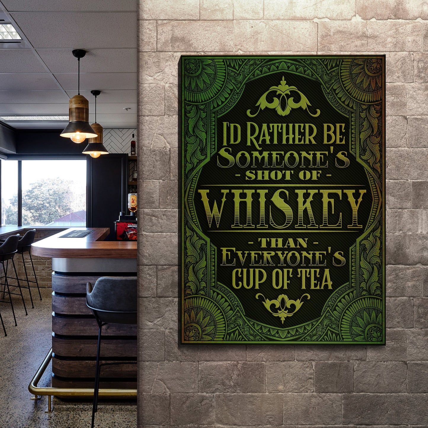Whiskey Glass Canvas Wall Art