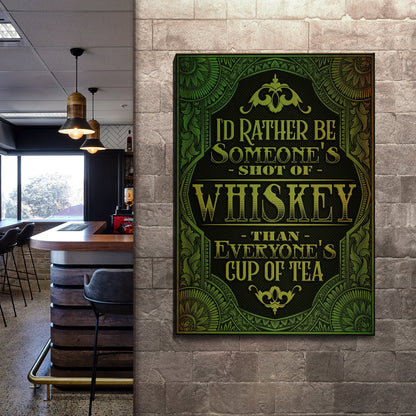 Whiskey Glass Canvas Wall Art