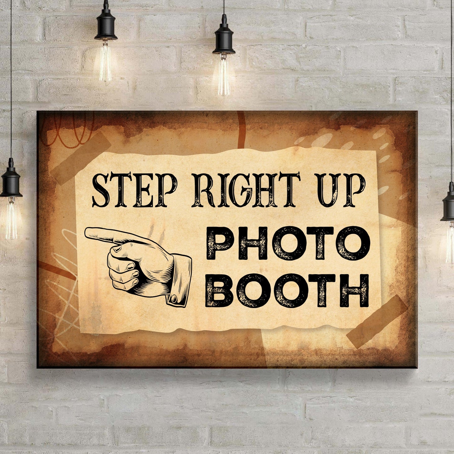Step Right Up Photo Booth Sign Canvas Wall Art