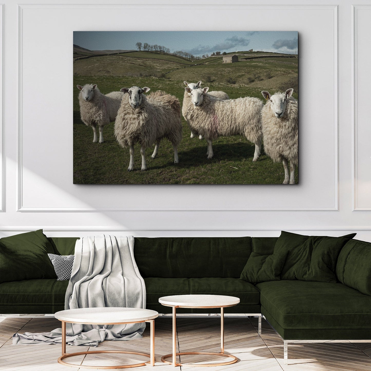 Flock of Sheep Canvas Wall Art Farmhouse Decor
