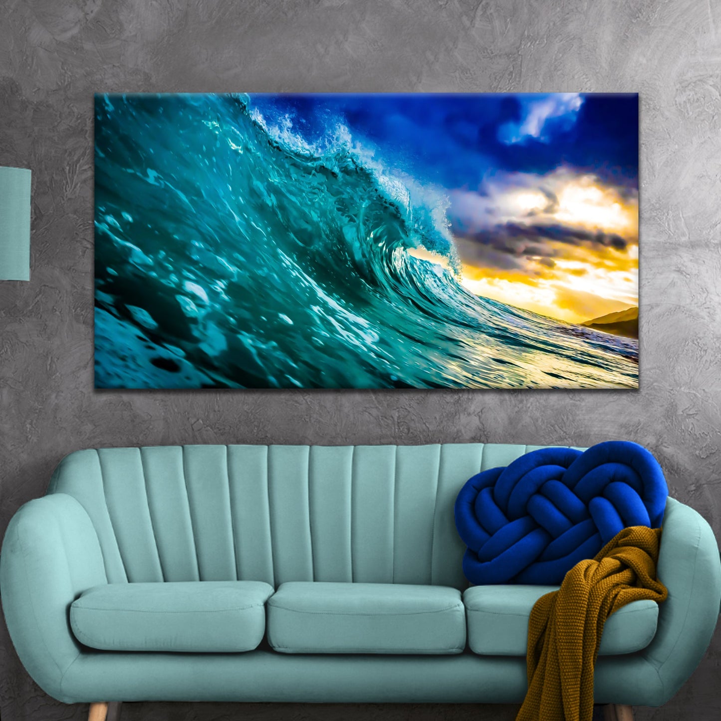 Fast Waves Ocean Canvas Wall Art