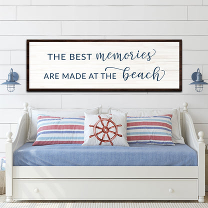 Best Memories At The Beach Canvas Sign