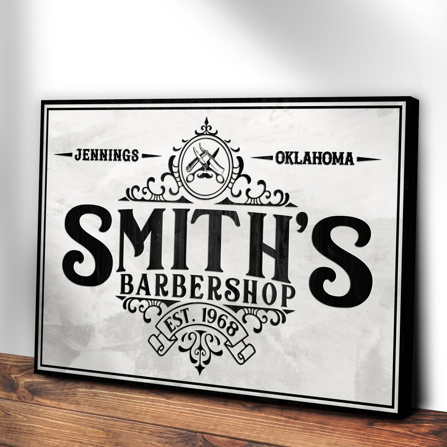 Barbershop canvas sign