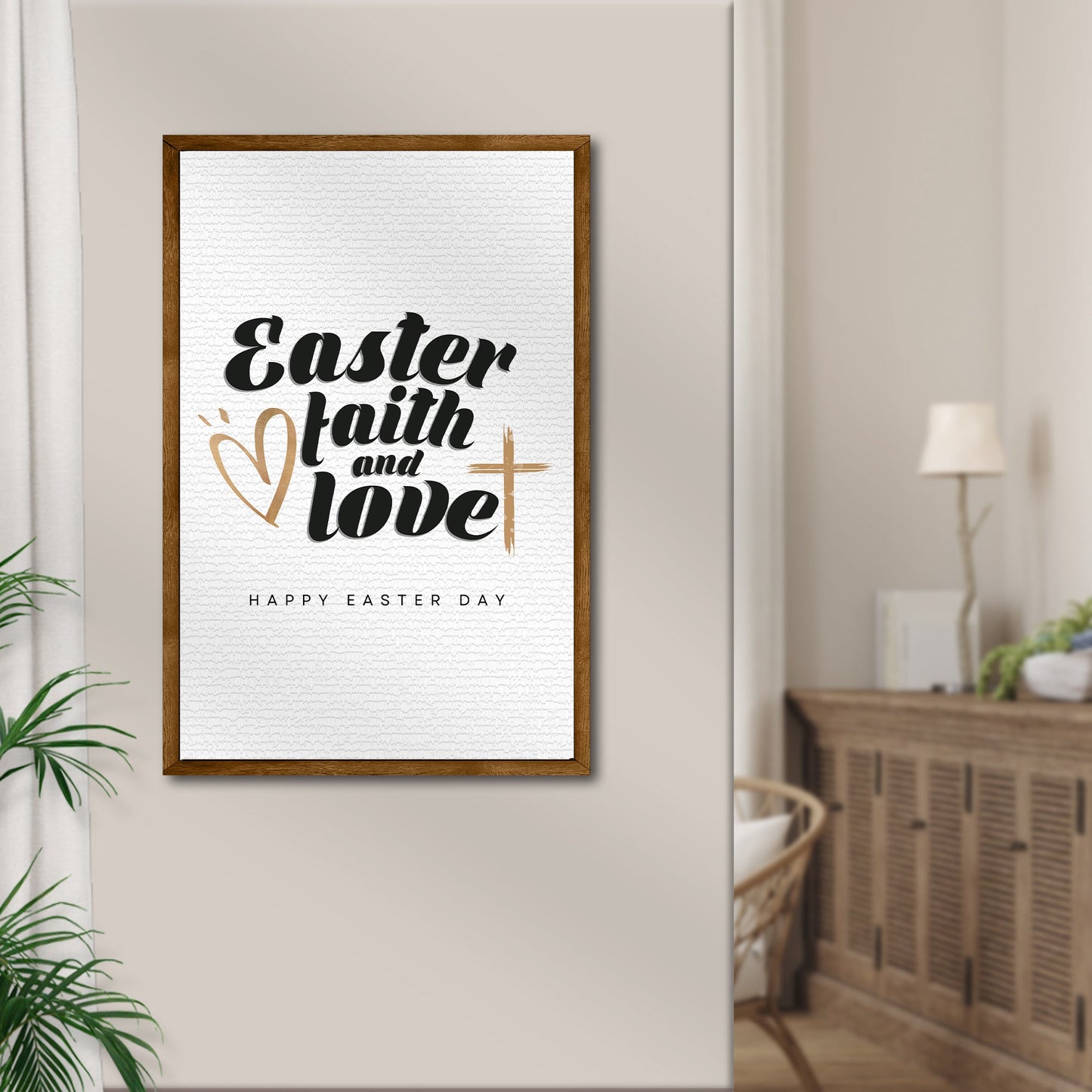 Easter Faith Easter Love Canvas Wall Sign