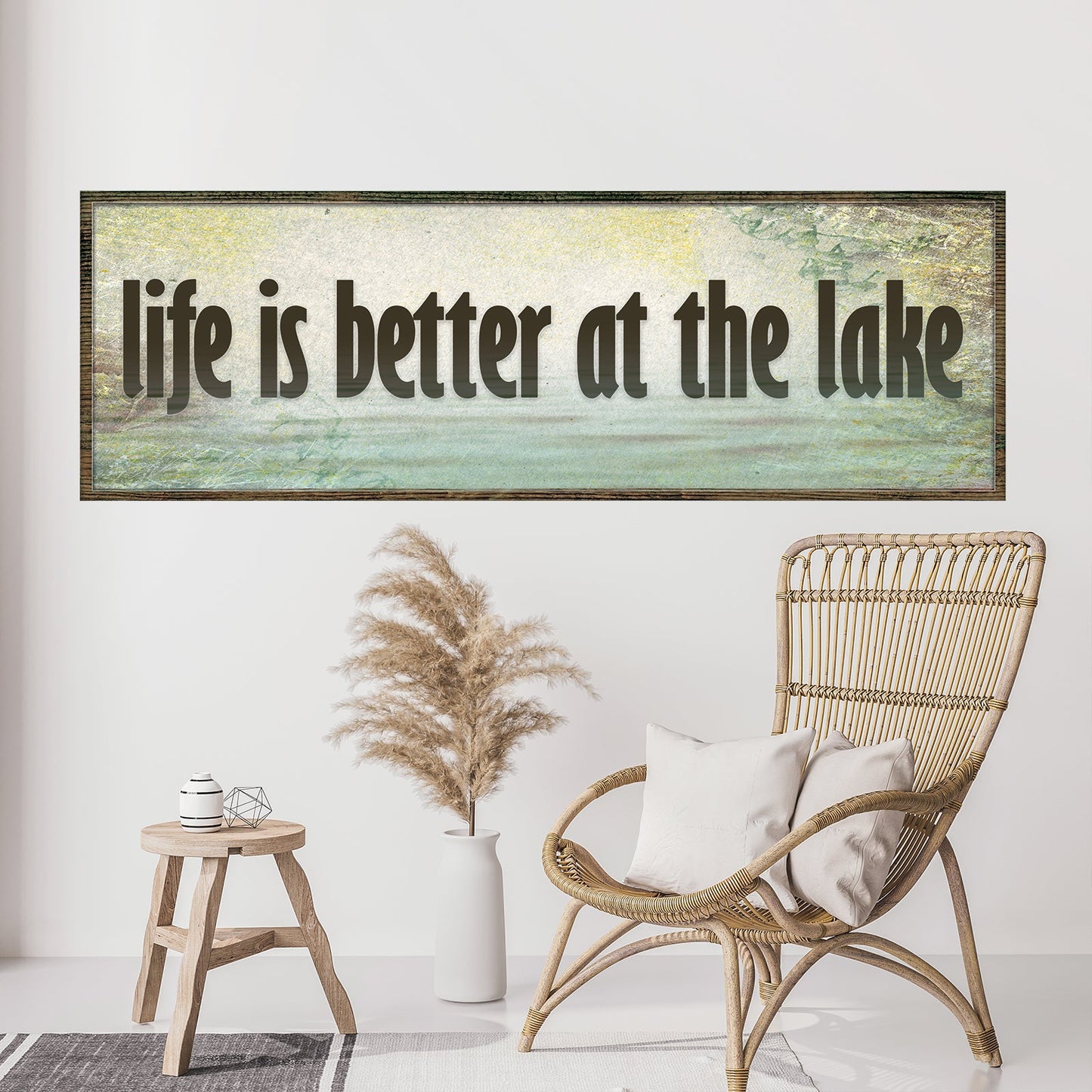 Life Is Better At The Lake Canvas Sign