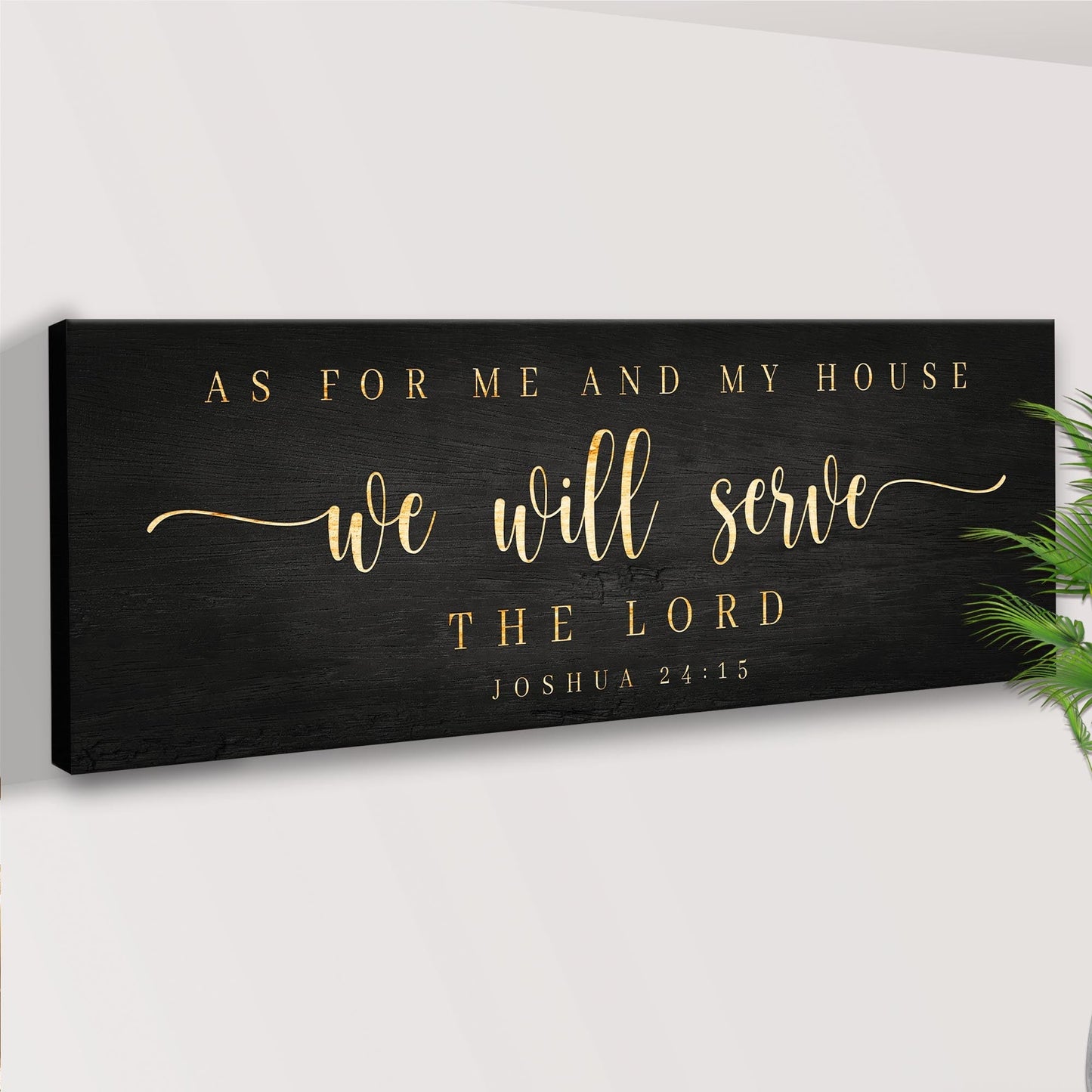 We Will Serve The Lord Christian Canvas Wall Art - Joshua 24:15
