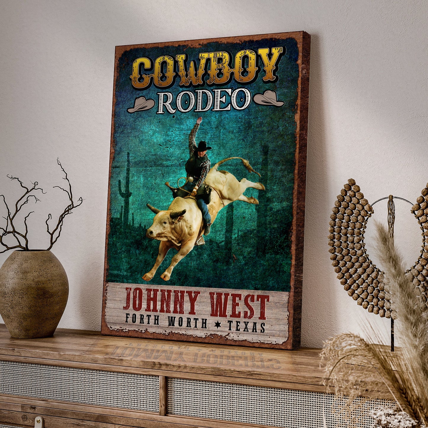 Cowboy Rodeo Show Canvas Wall Art