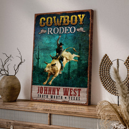 Cowboy Rodeo Show Canvas Wall Art