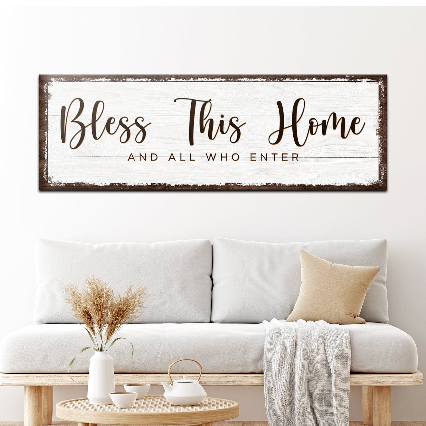 Bless This Home Faith Canvas Sign