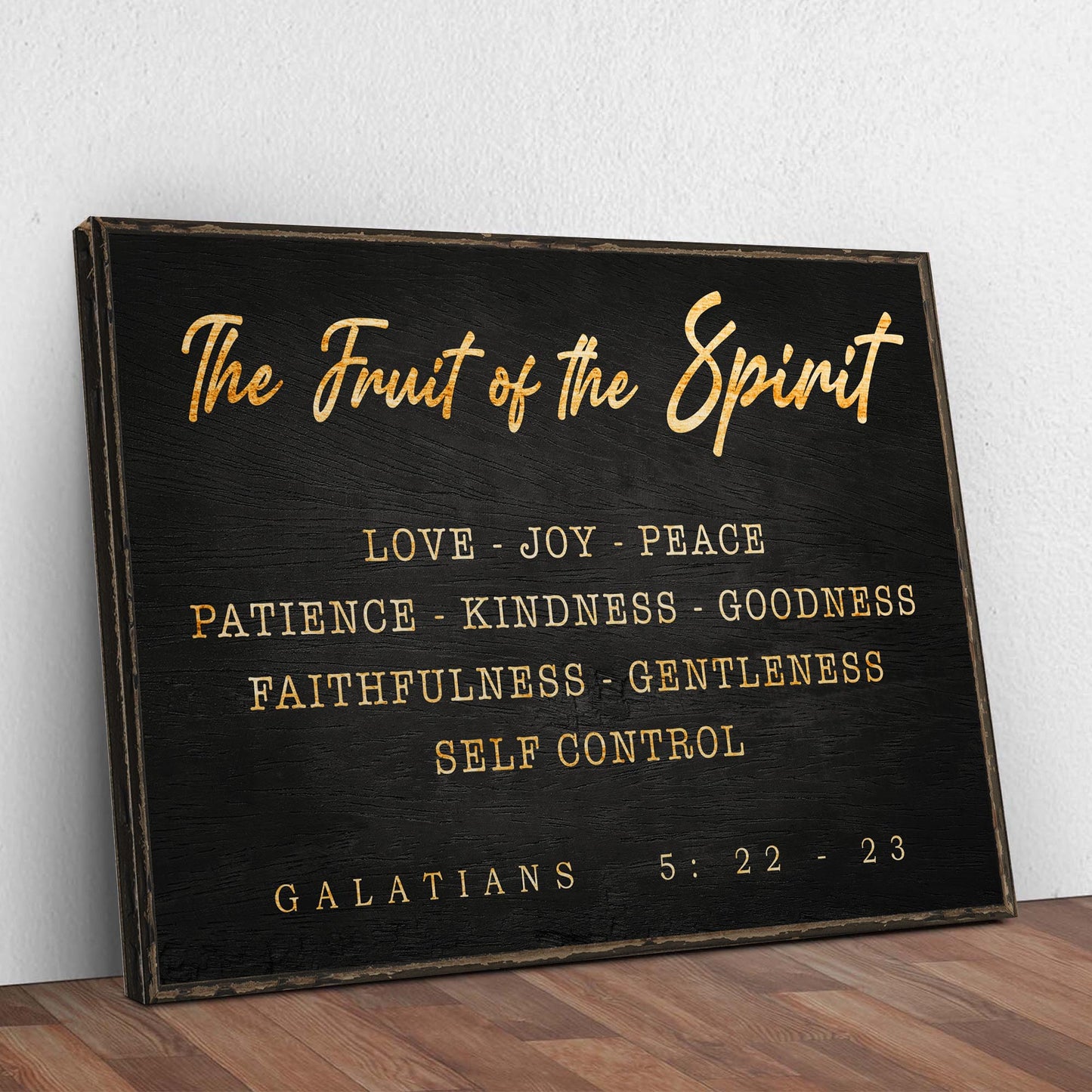 Galatians 5:22-23 Fruit of the Spirit Faith Canvas