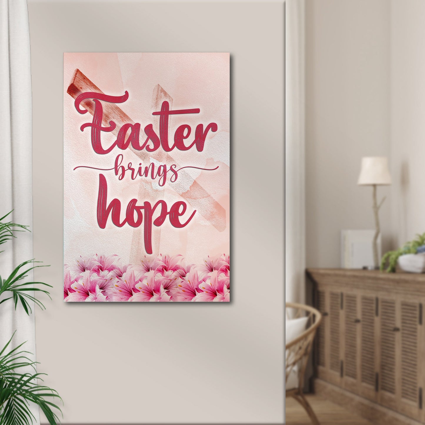 Easter Brings Hope Canvas Wall Sign