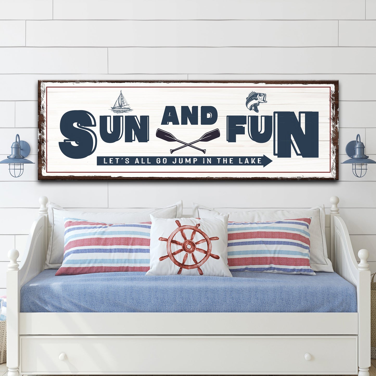 Sun And Fun Poolside Canvas Sign