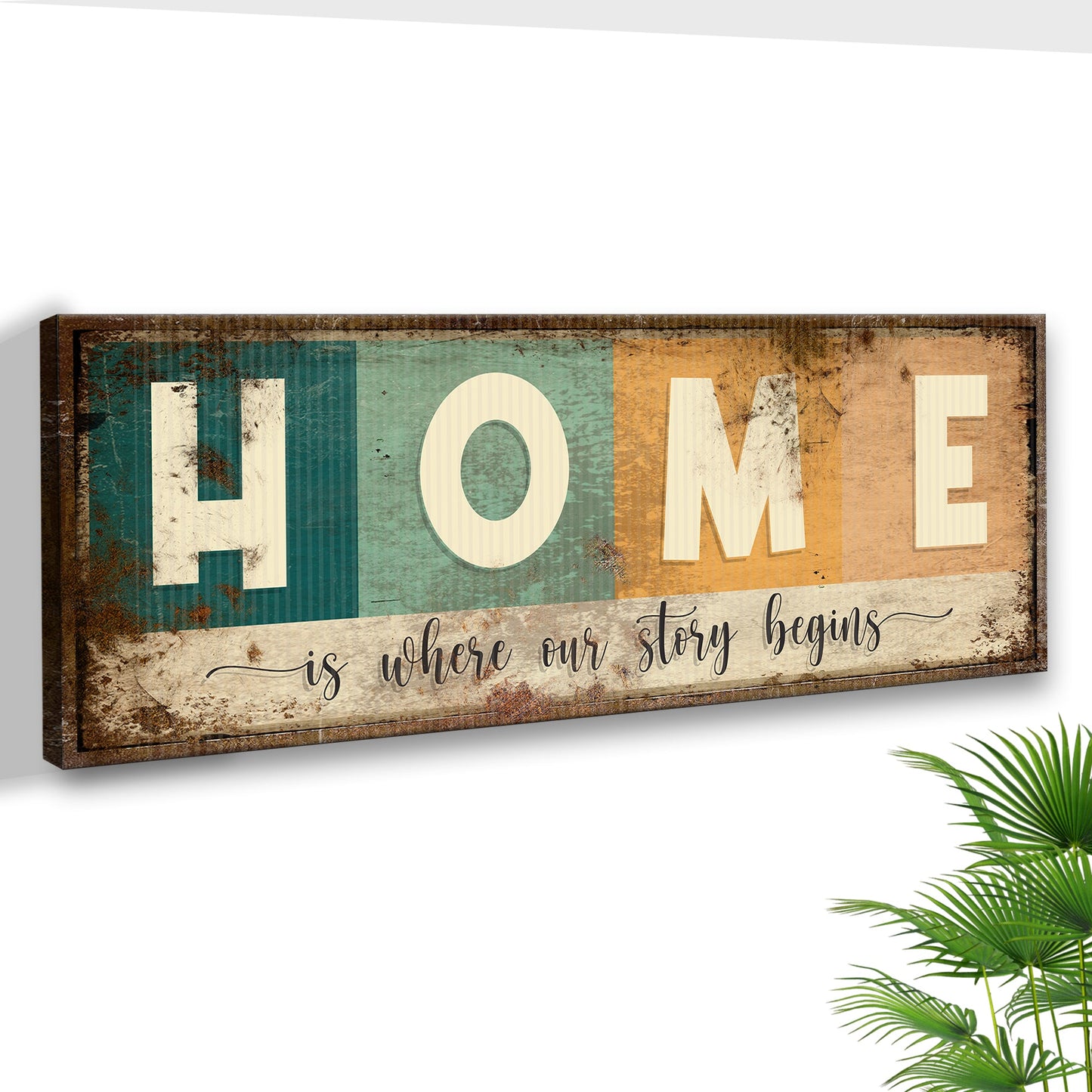 Home Is Where Our Story Begins Canvas Wall Art