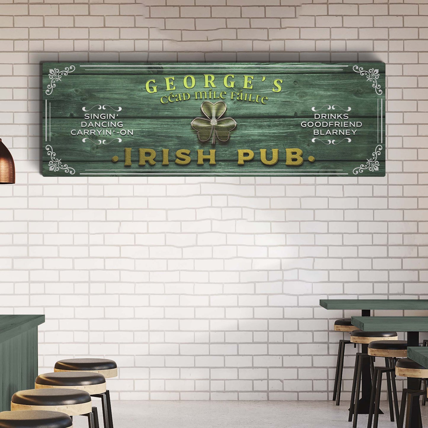 Personalized Irish Pub Canvas Sign