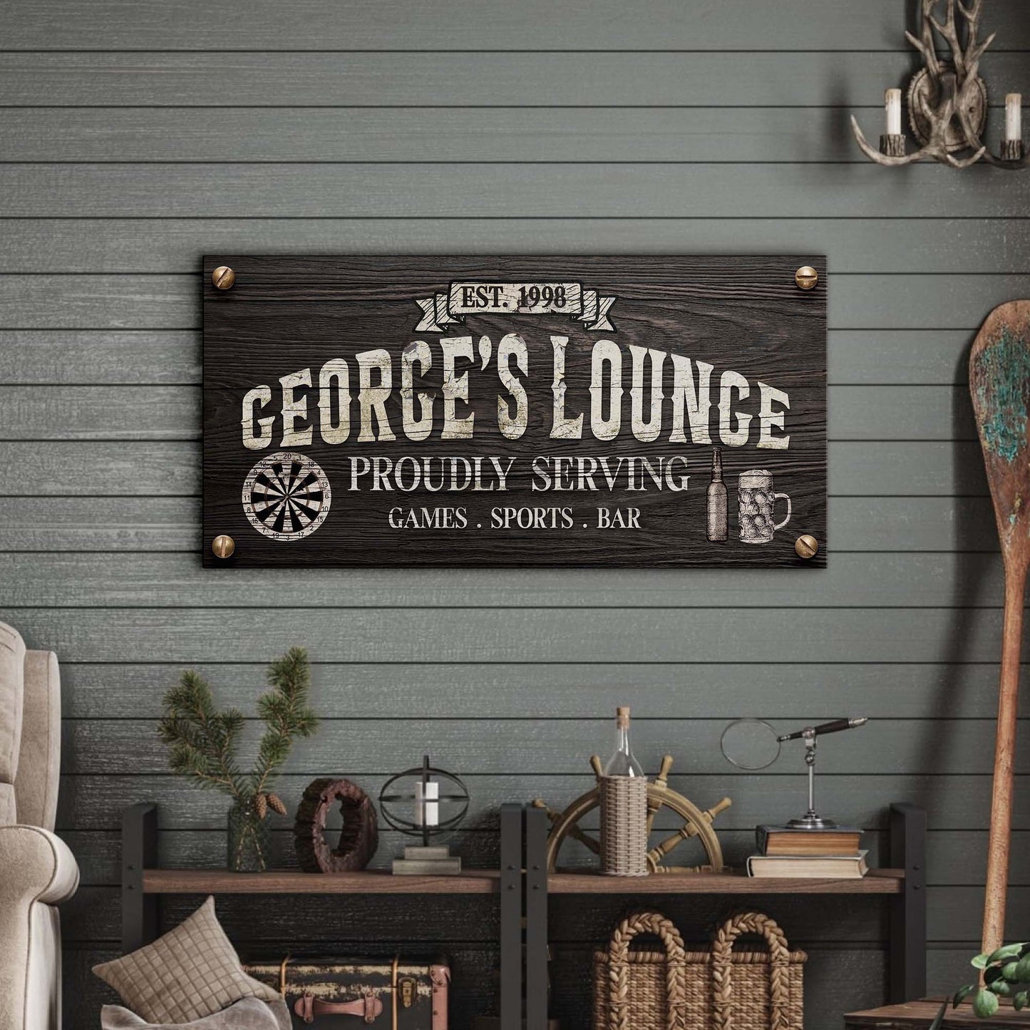 Proudly Serving Lounge Canvas Wall Art