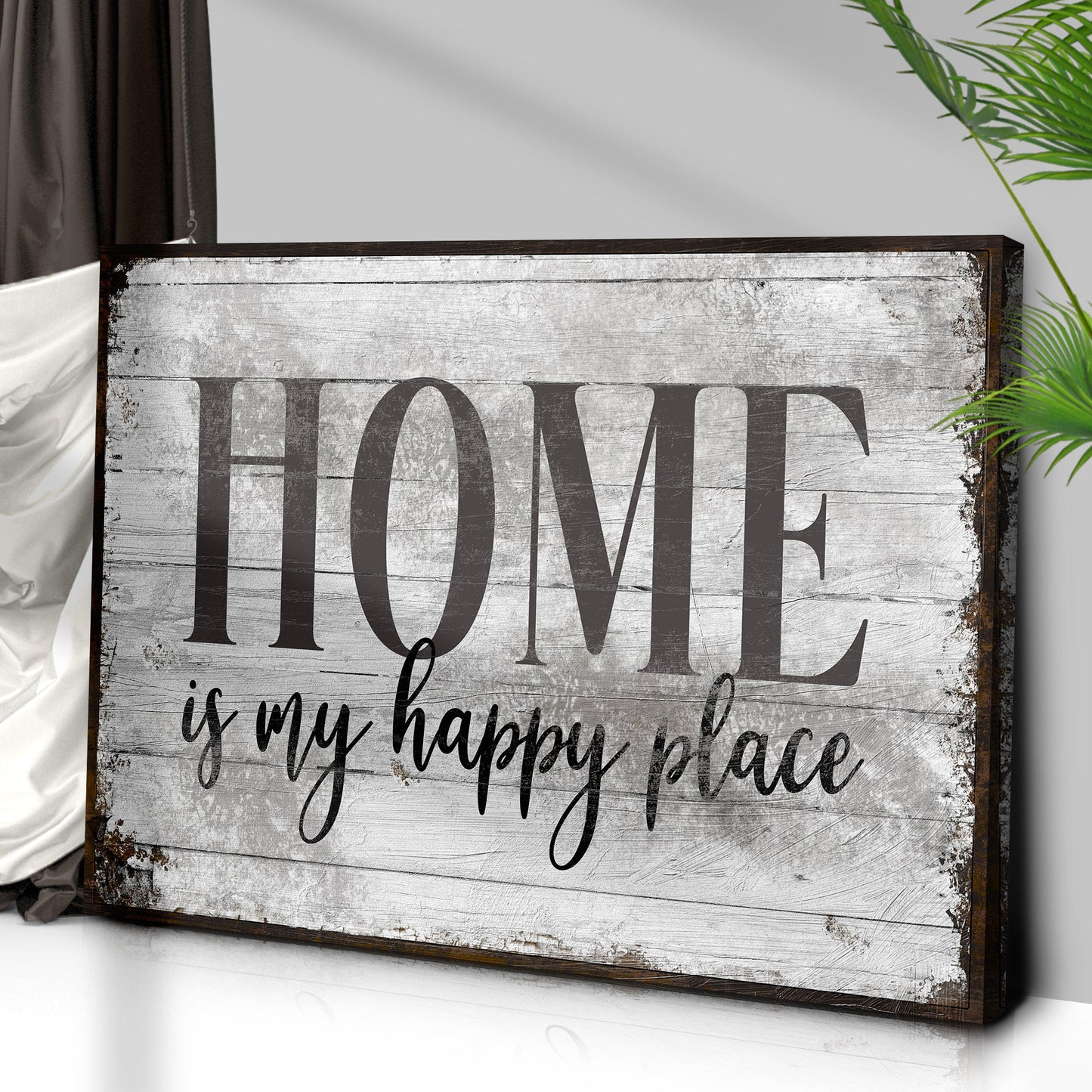 Home Is My Happy Place Canvas Wall Art