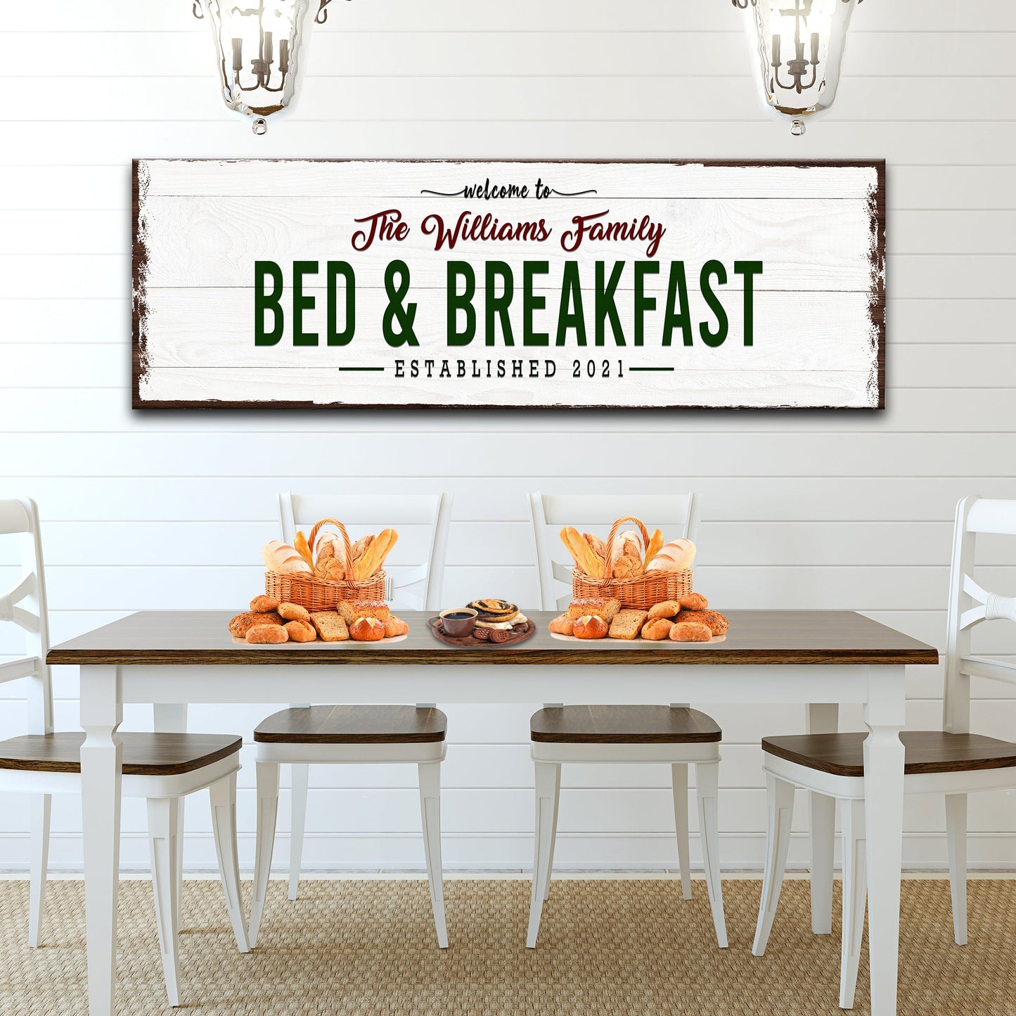 Welcome Bed And Breakfast Canvas Sign