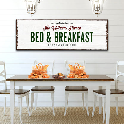 Welcome Bed And Breakfast Canvas Sign