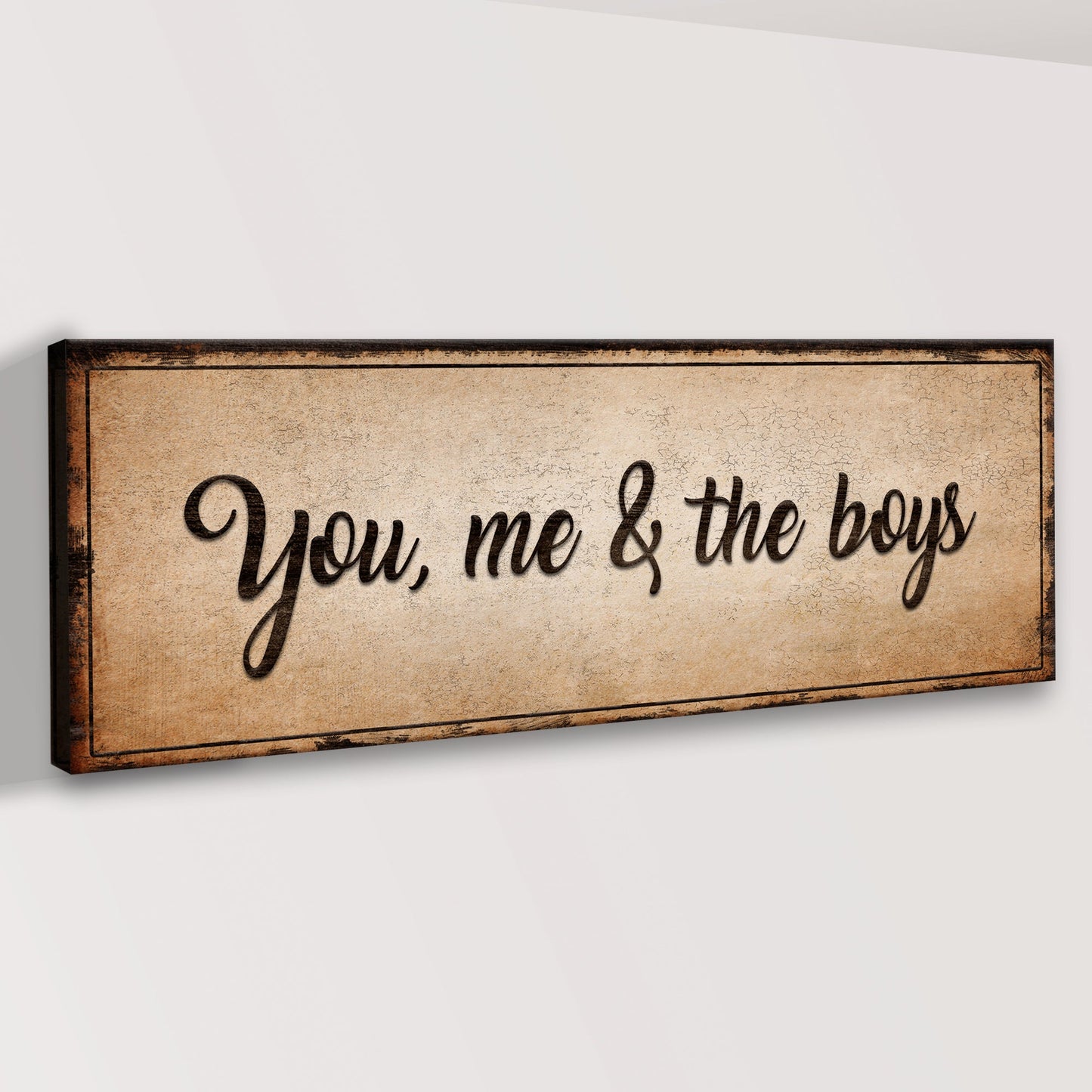 You Me and the Boys Living Room Canvas Wall Art