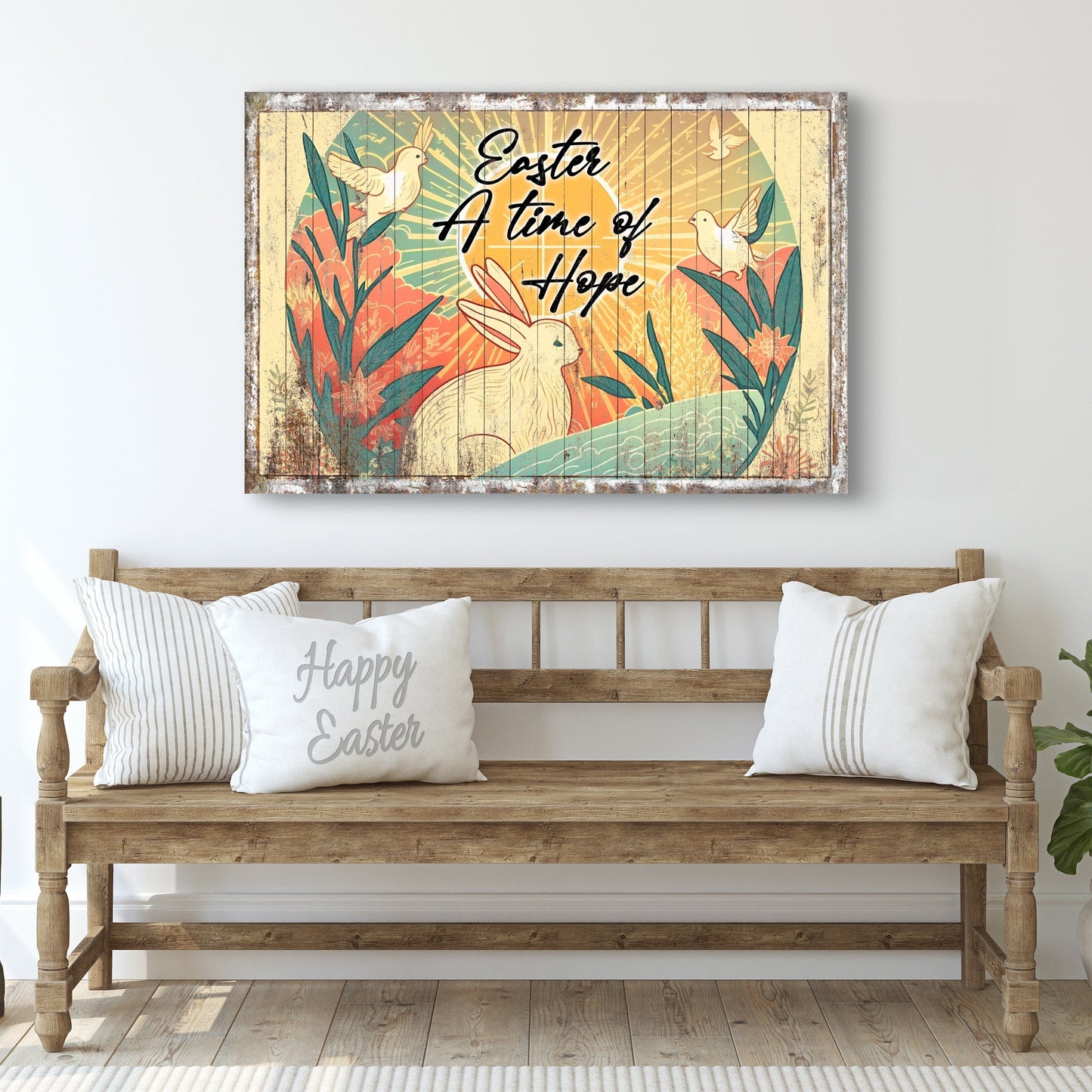 Easter A Time of Hope canvas sign - faith-inspired seasonal wall art