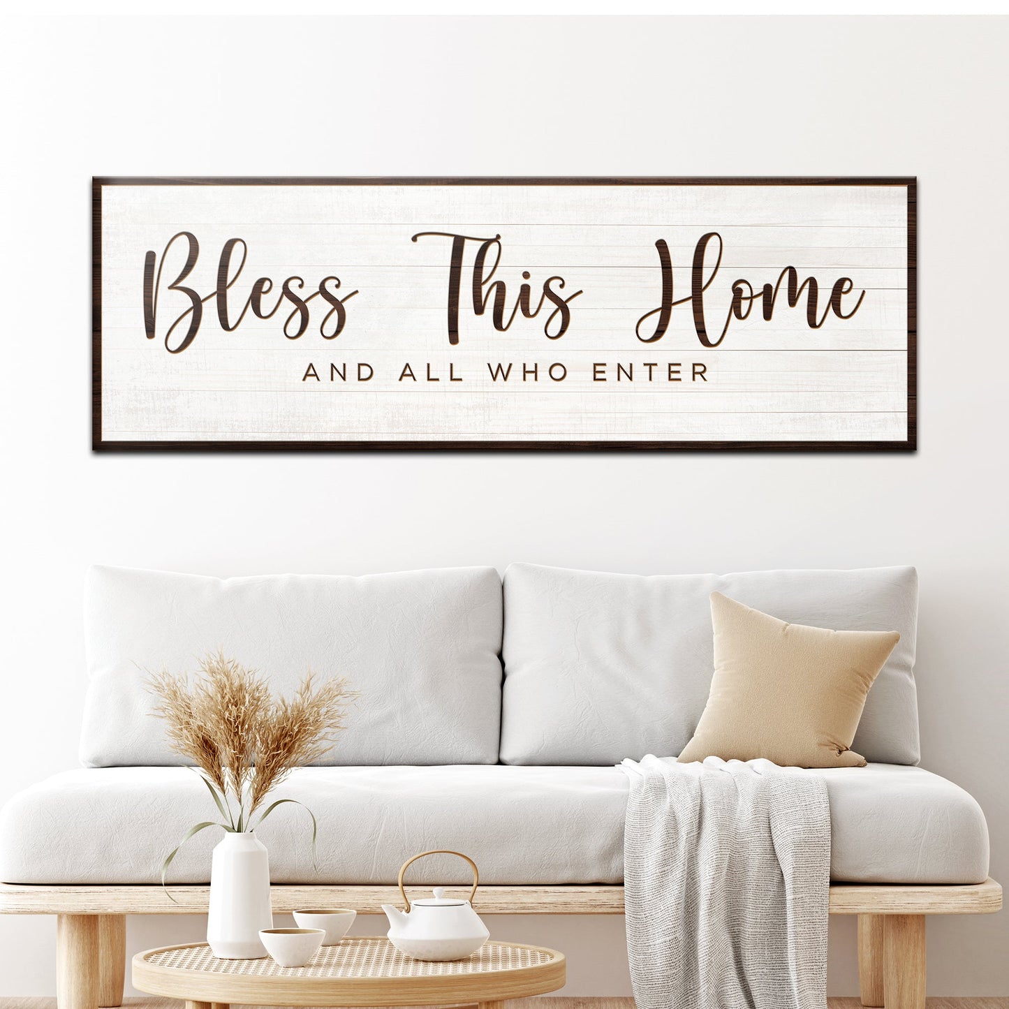 Bless This Home Faith Canvas Sign