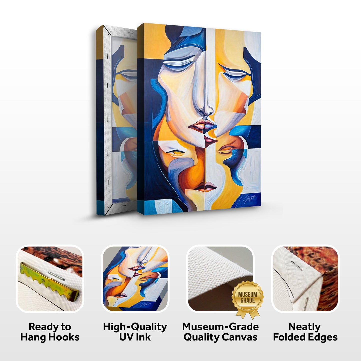 Talk Abstract Faces Canvas Wall Art