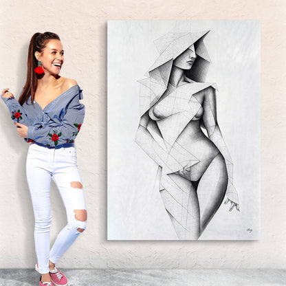 Tangible Point Geometric Figure Canvas Wall Art