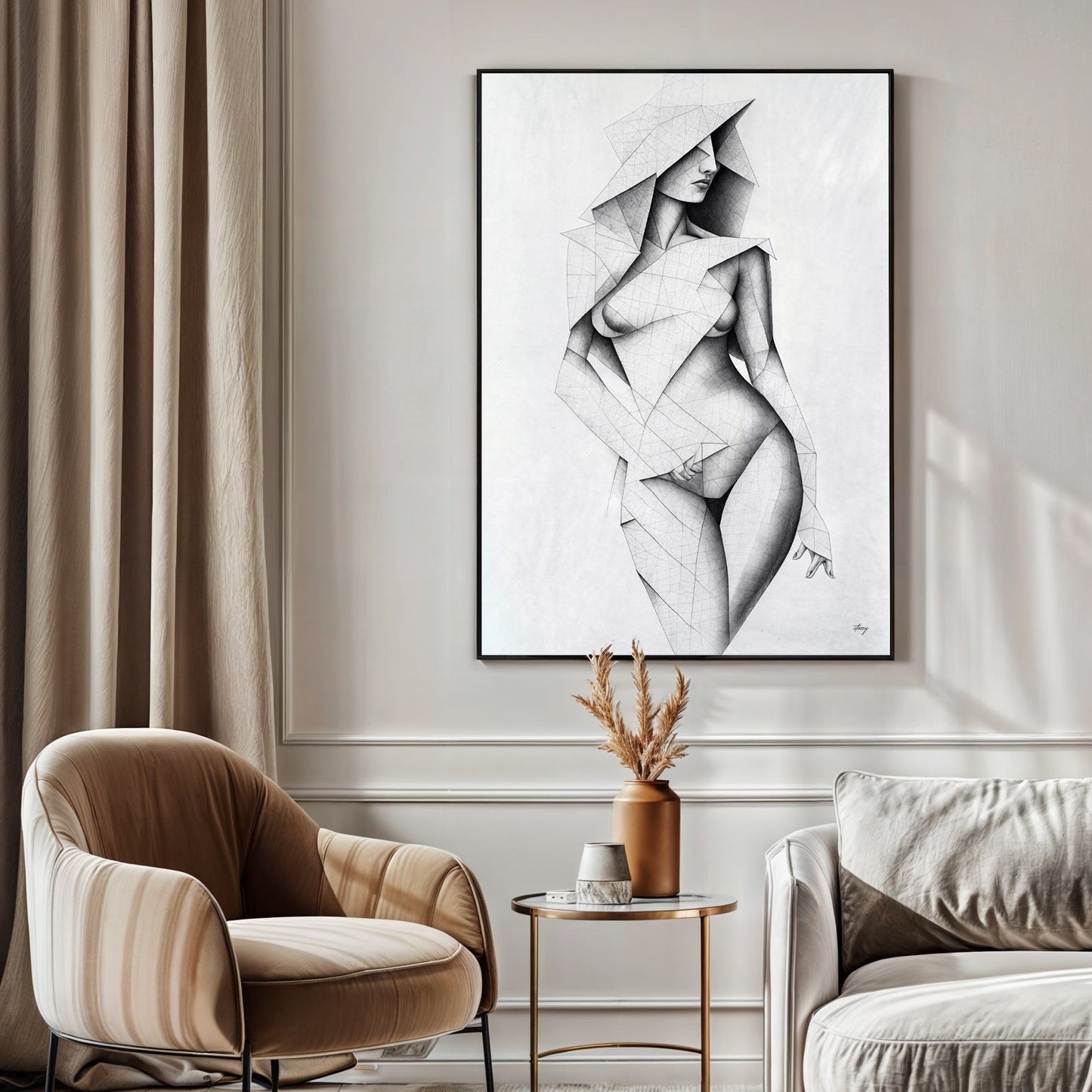 Tangible Point Geometric Figure Canvas Wall Art
