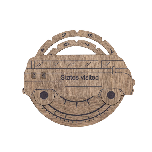 Wooden USA map wall art in terra tones