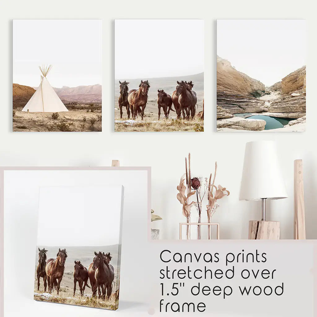 Southwest Desert Landscape Wall Art Set of 3