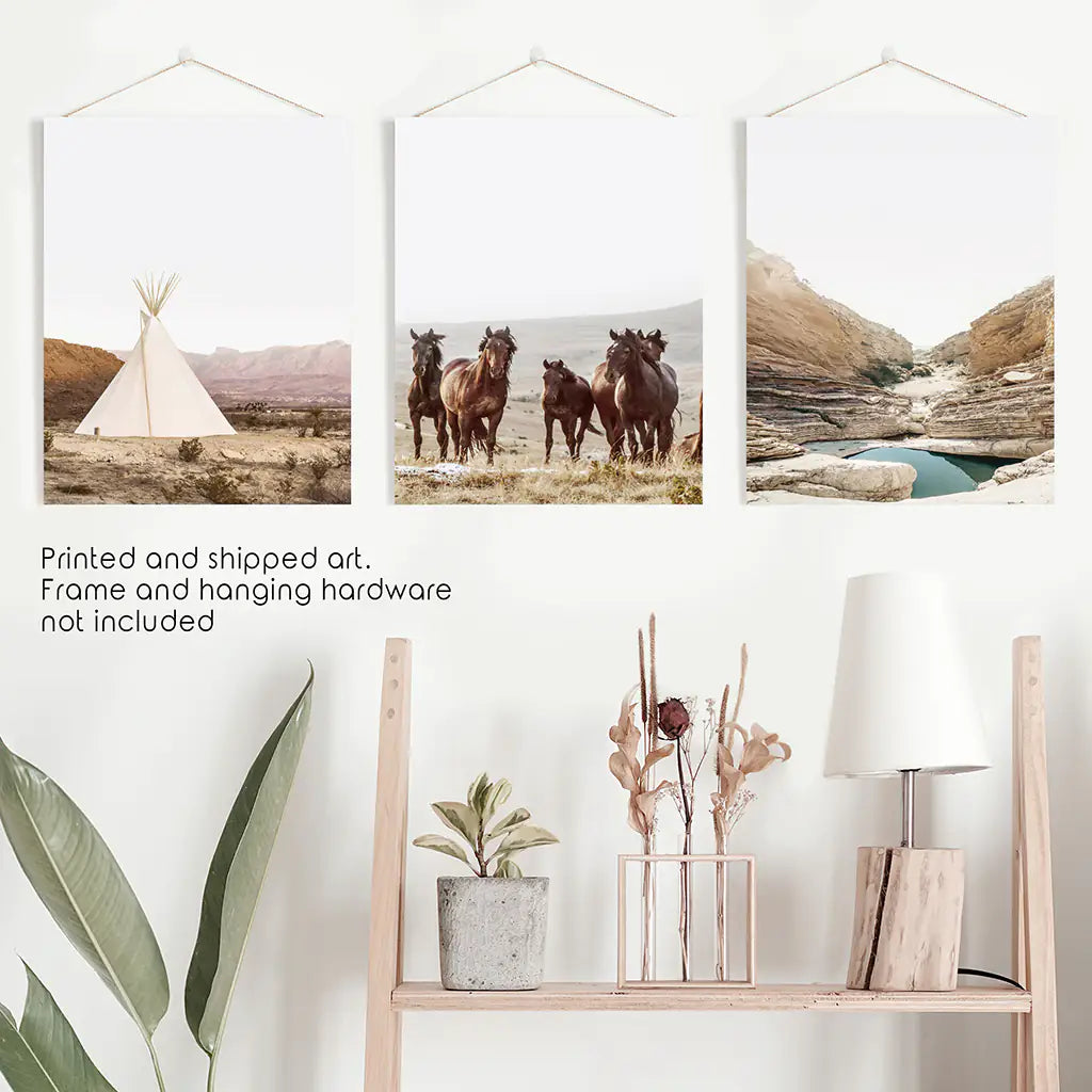Southwest Desert Landscape Wall Art Set of 3