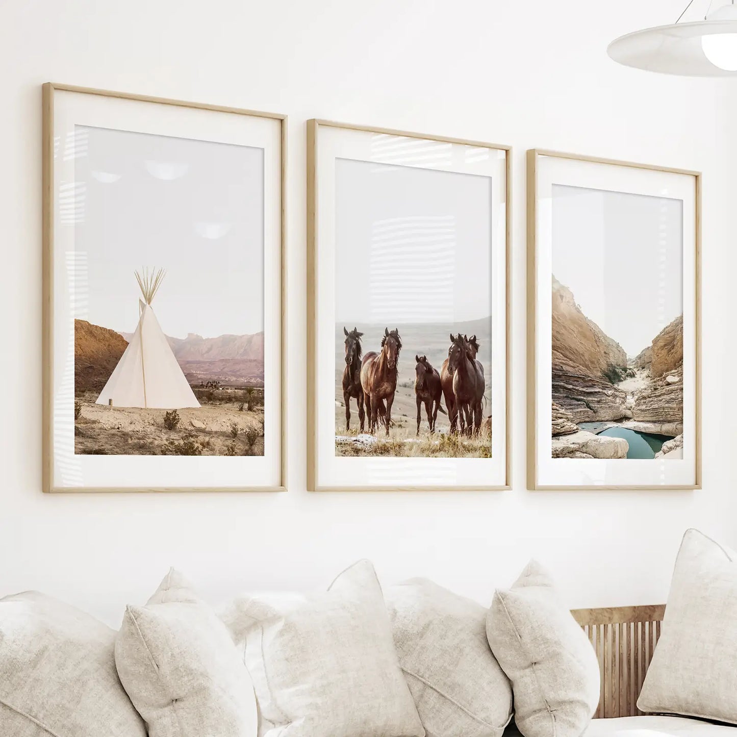 Southwest Desert Landscape Wall Art Set of 3