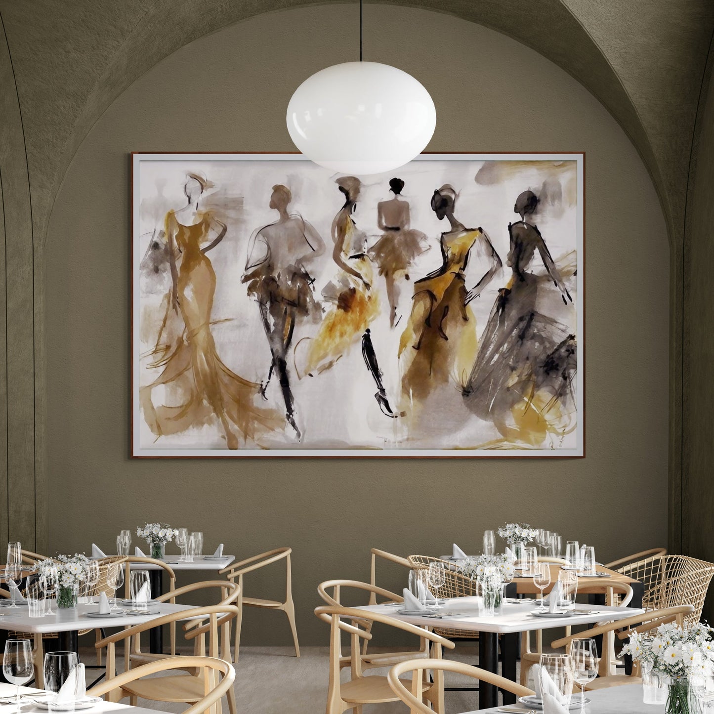 Time Whispers Abstract Figures Canvas Wall Art