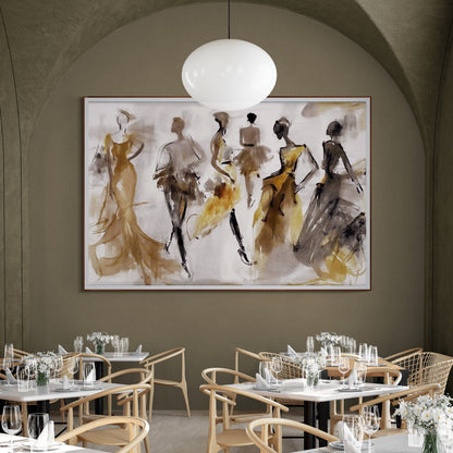 Time Whispers Abstract Figures Canvas Wall Art