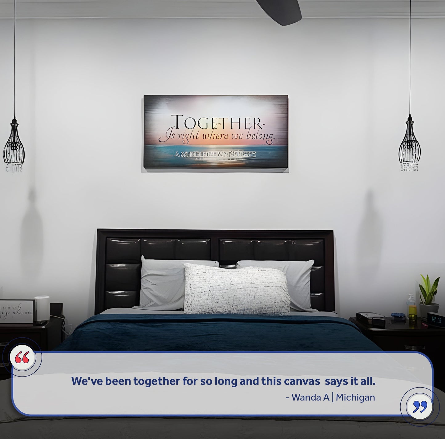 Together Couple Canvas Wall Art Sign