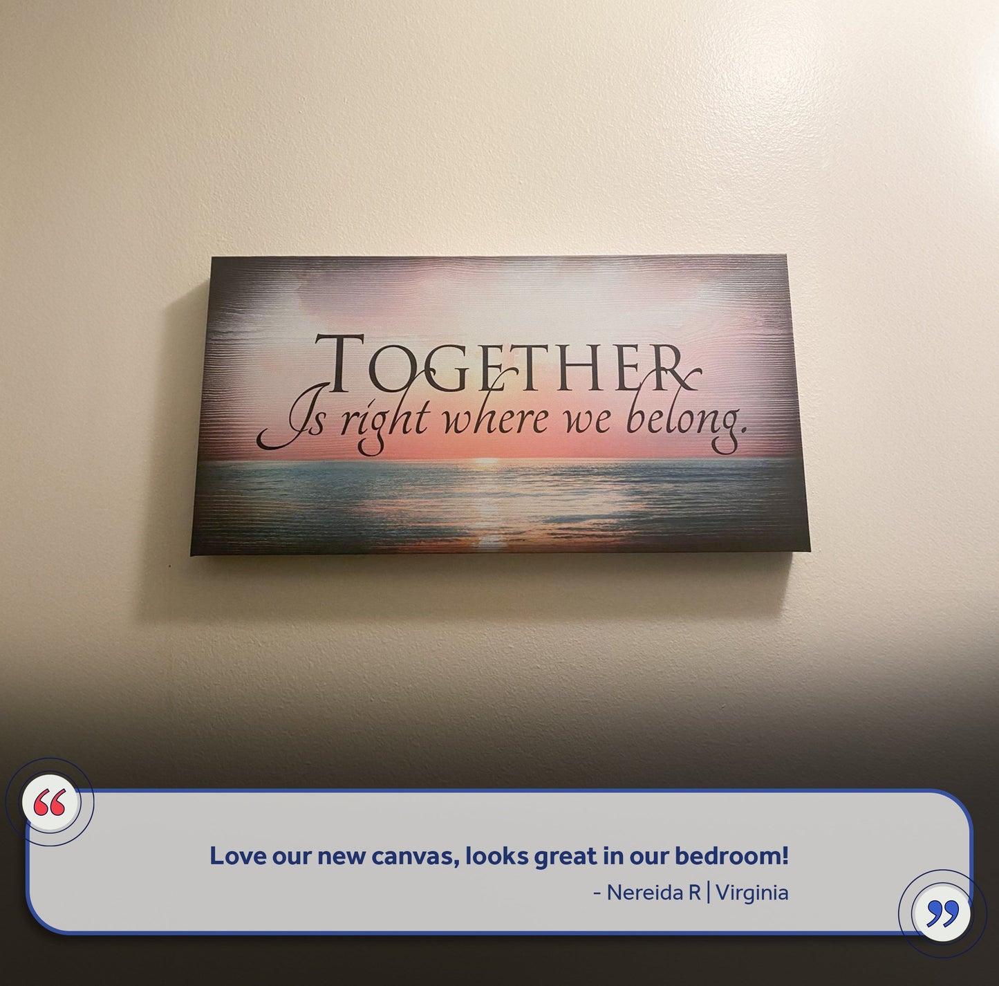 Together Couple Canvas Wall Art Sign