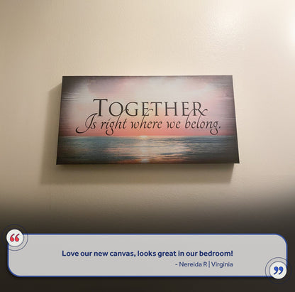 Together Couple Canvas Wall Art Sign