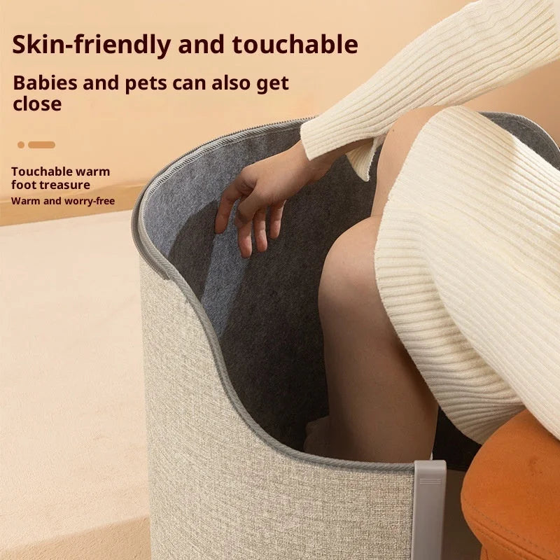 Touchable skin-friendly foot warmer pad safe for babies and pets - cozy winter heating