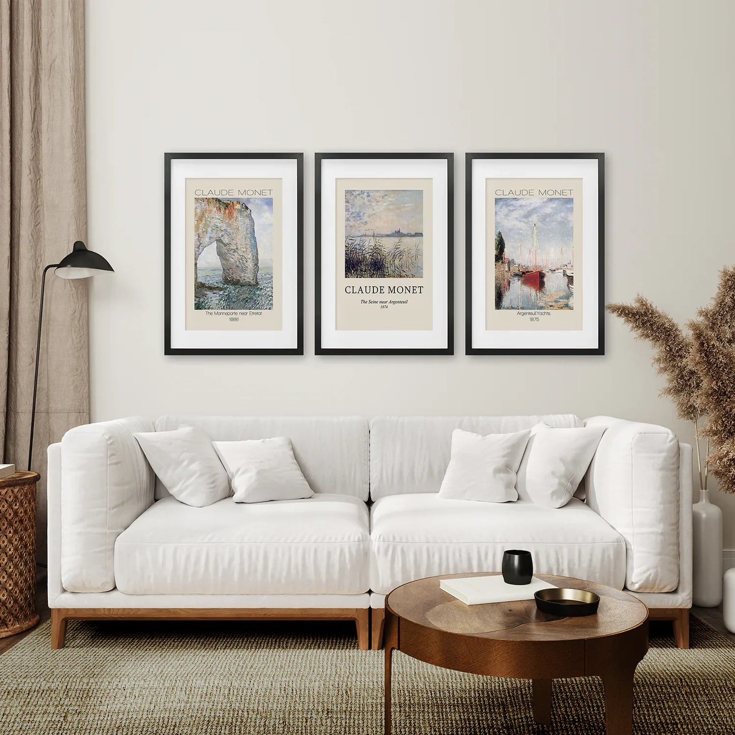 Impressionist Beach Wall Art Set of 3 Coastal Prints