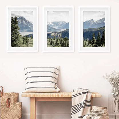 Mountain Wilderness Wall Art Set of 3 Nature Prints