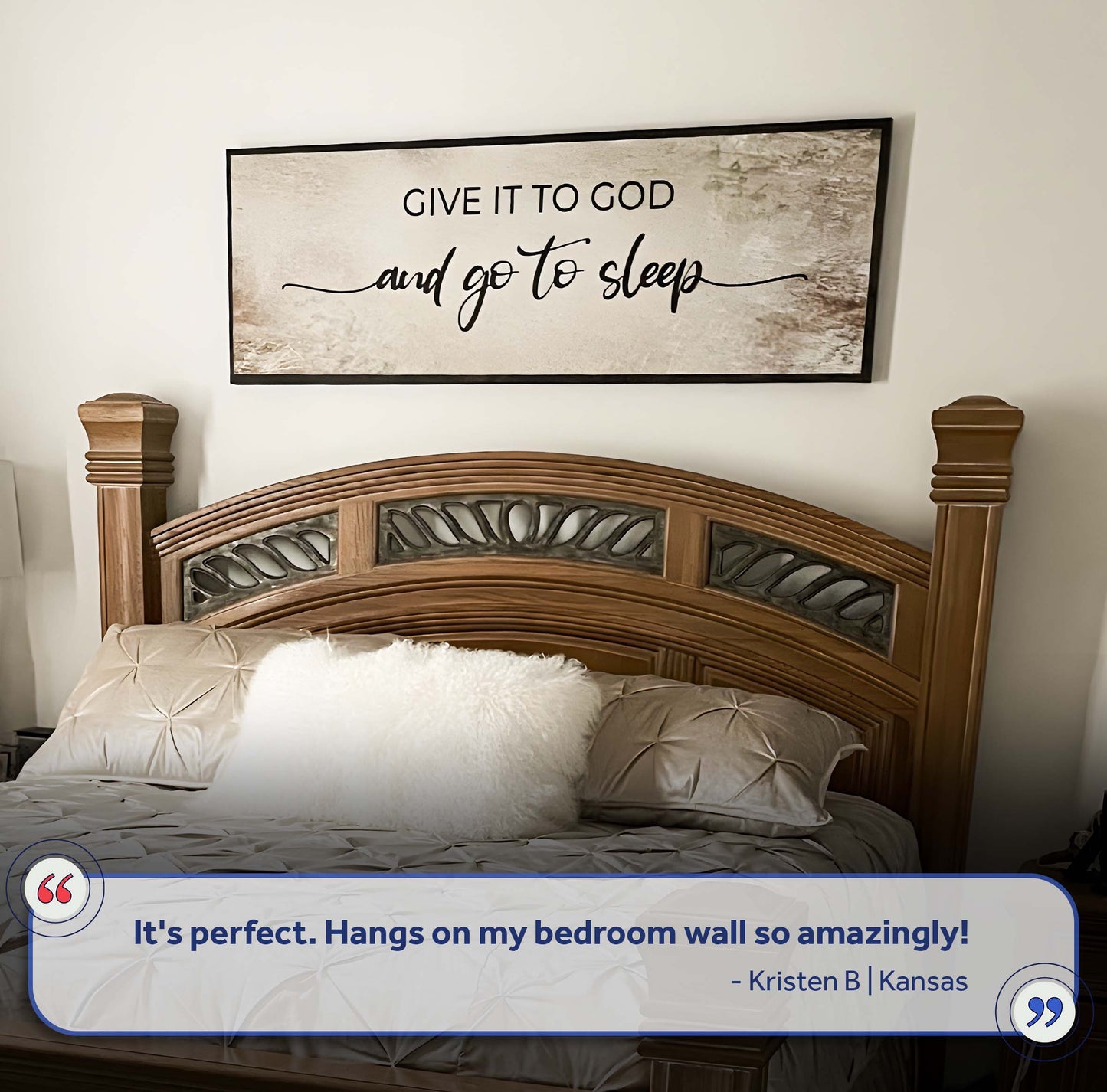 Give It to God and Go to Sleep Canvas Wall Art - Style IV