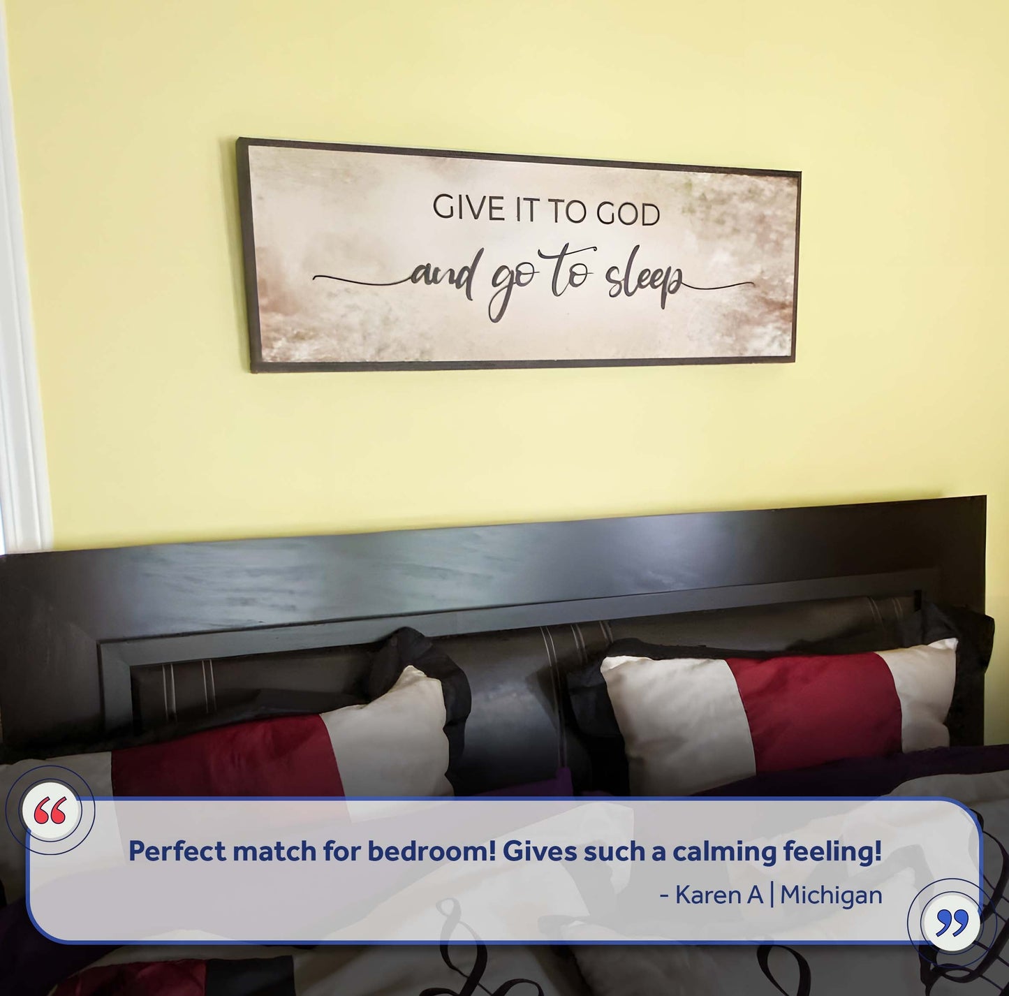 Give It to God and Go to Sleep Canvas Wall Art - Style IV