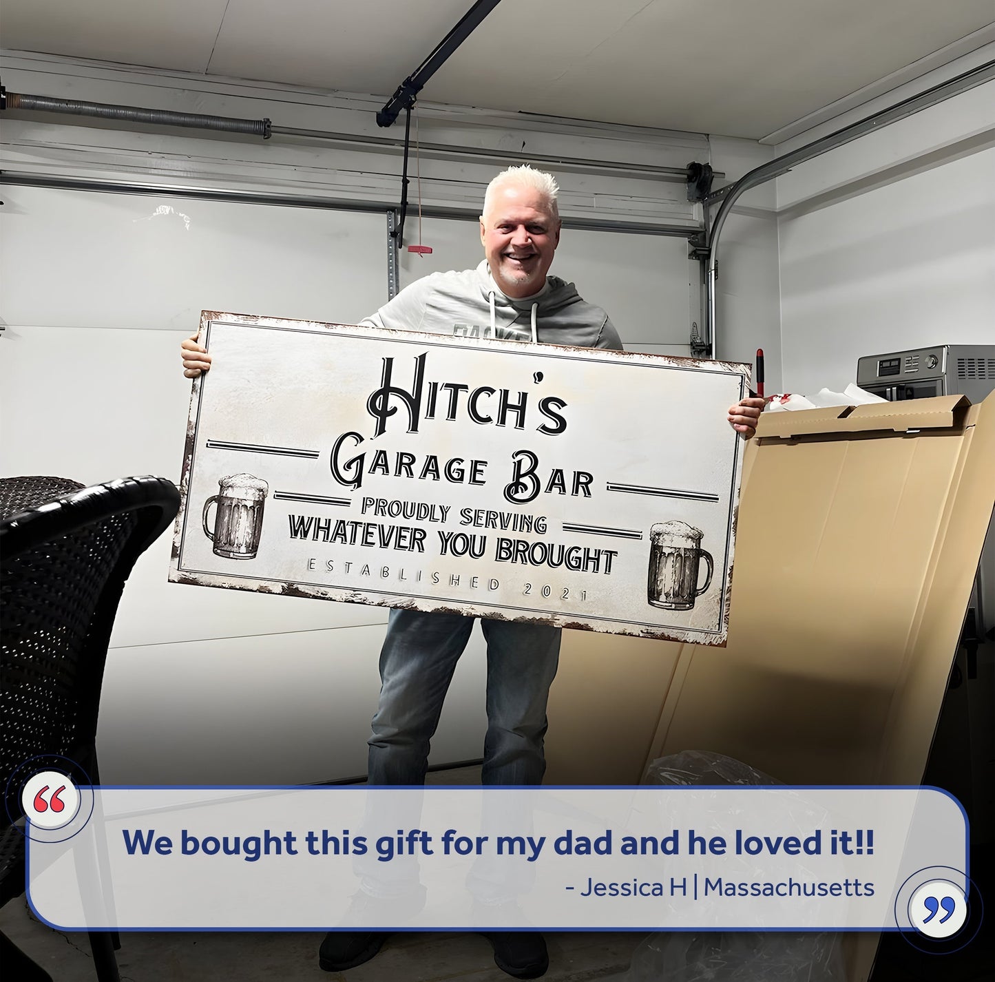 Garage Bar Canvas Wall Art Sign