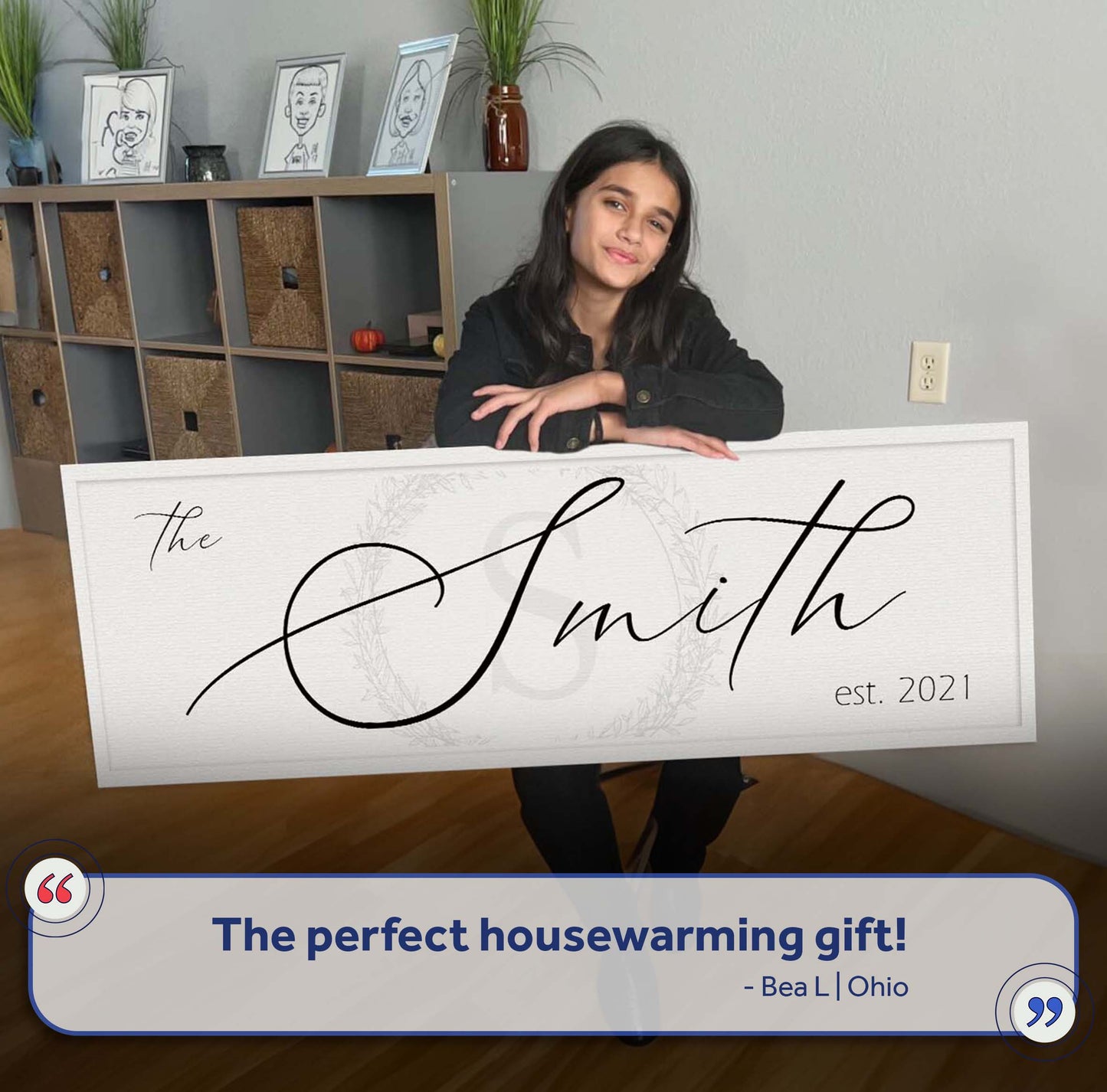 Personalized Family Name Canvas Sign XVI