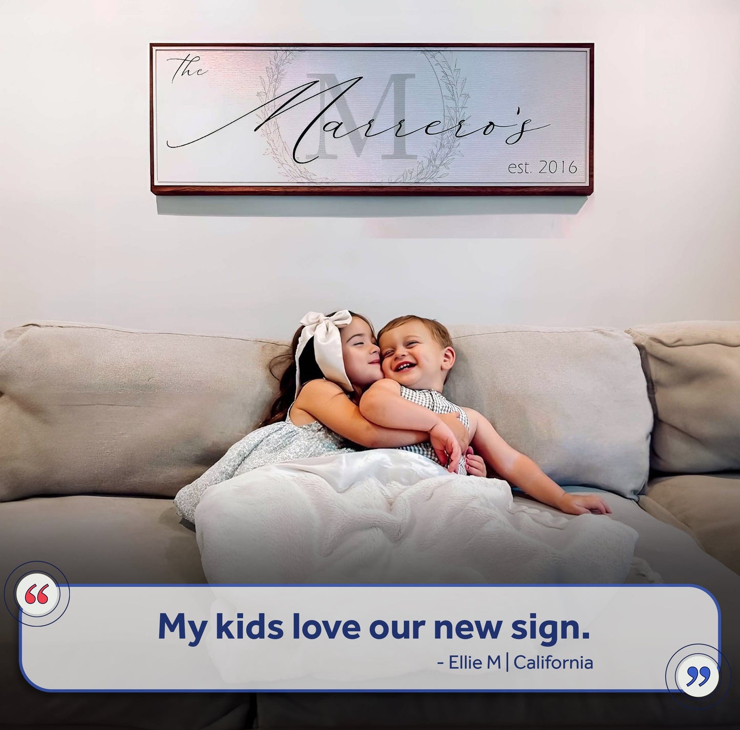 Personalized Family Name Canvas Sign