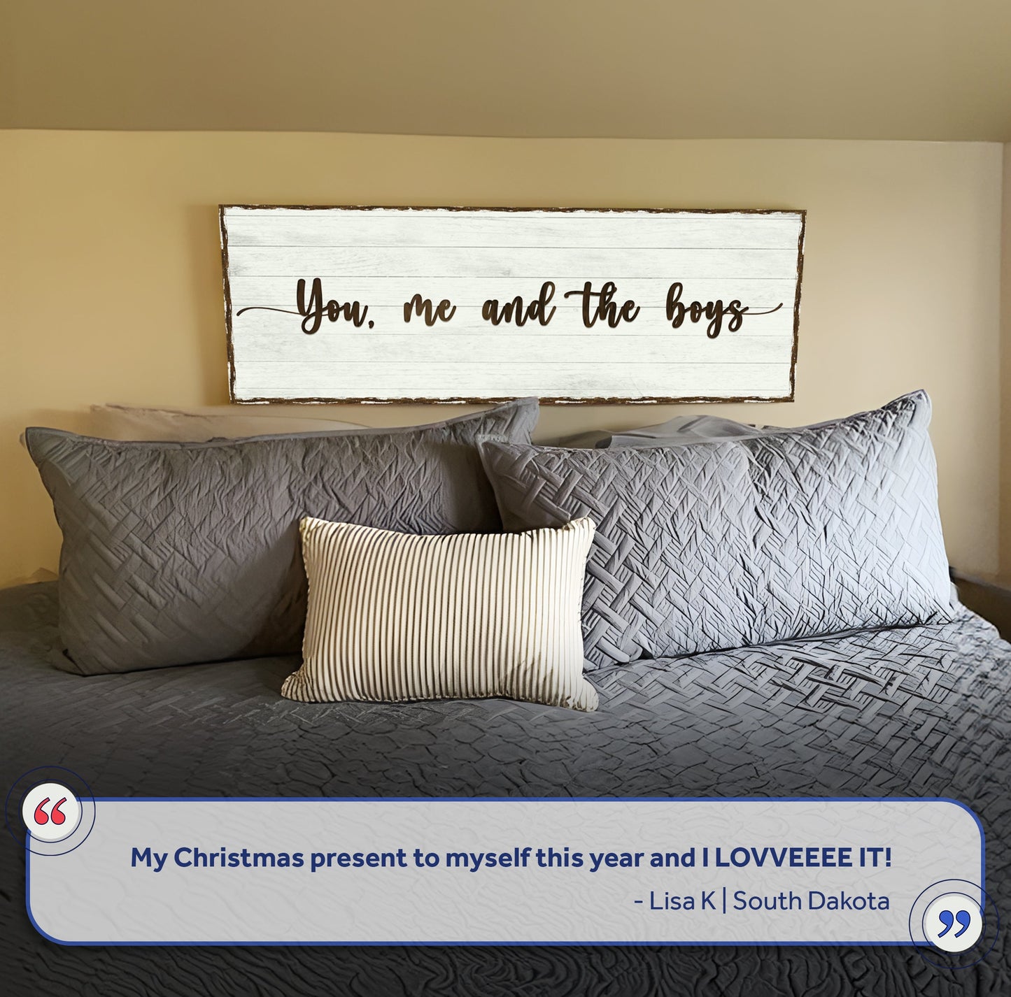 You Me And The Boys Family Canvas Wall Art