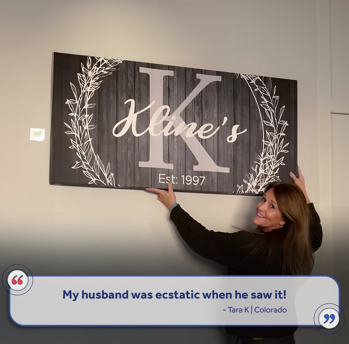 Family Name Monogram Canvas Wall Art
