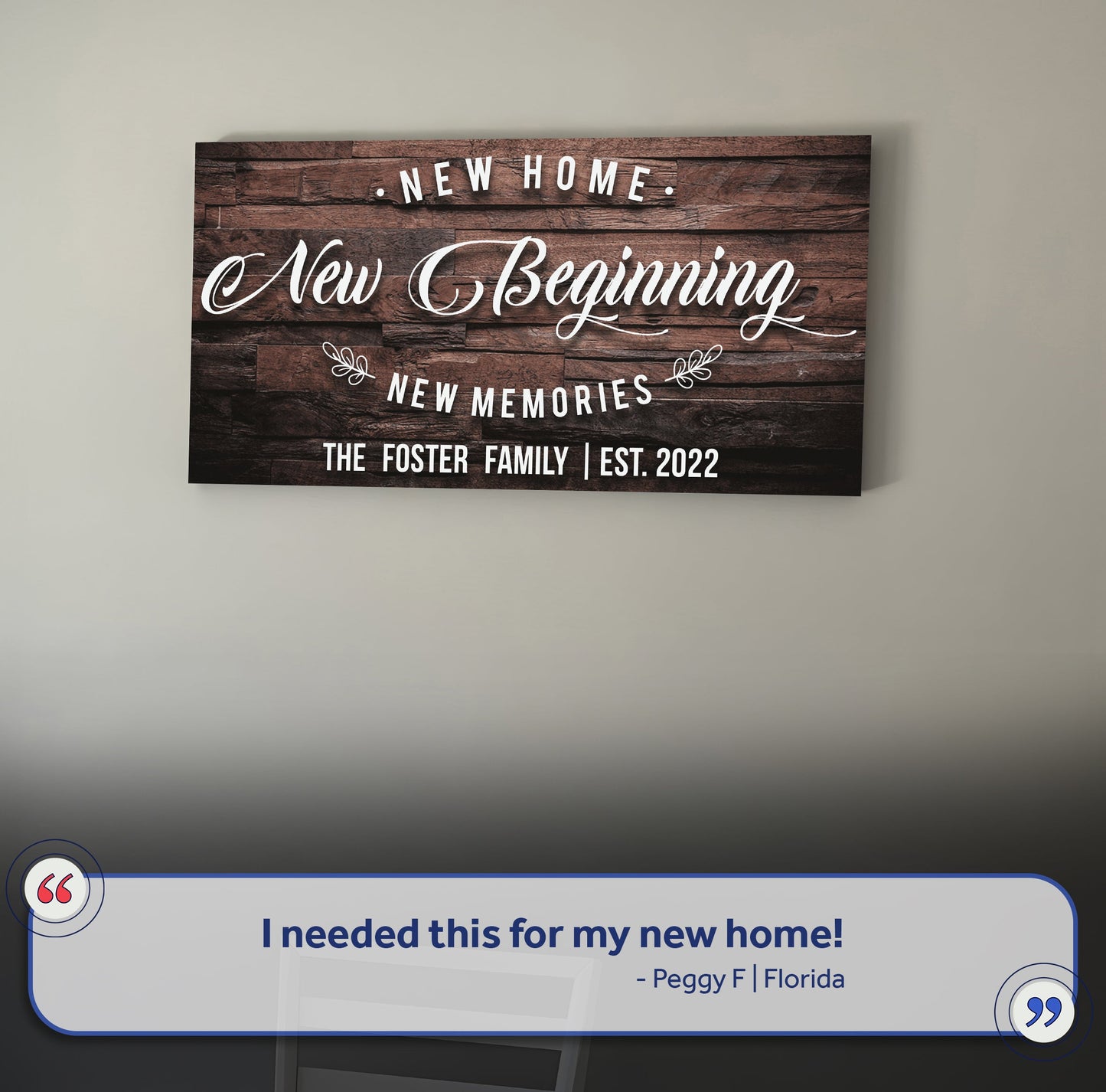 New Home Canvas Wall Art - Housewarming Sign