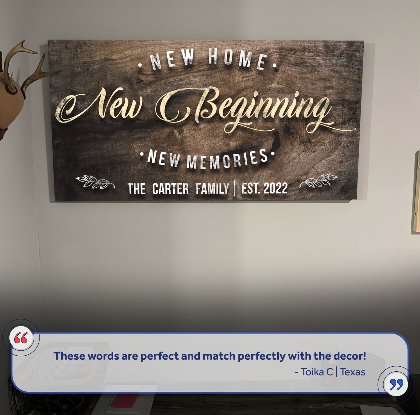 New Home Canvas Sign - Fresh Start Wall Art
